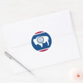 Wyoming State Flag Ronde Sticker (Envelop)
