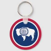 Wyoming State Flag Sleutelhanger (Achterkant)