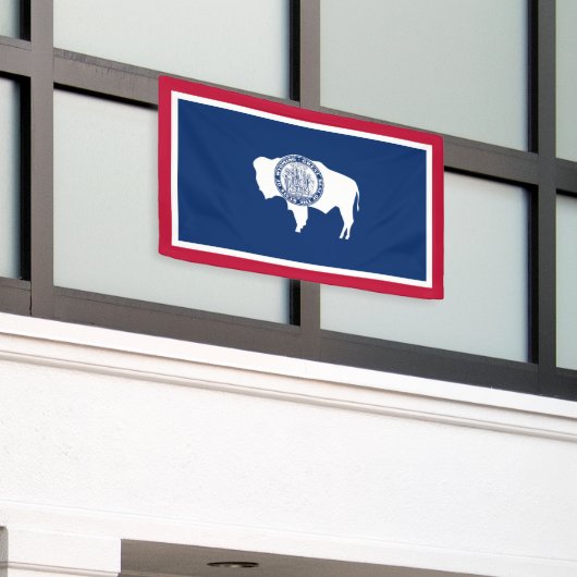 Wyoming State Flag Spandoek (Buitenkant Gebouw)