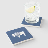 Wyoming State Flag Stenen Onderzetter (Zijkant)