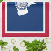 Wyoming State Flag Theedoek (Gevouwen)