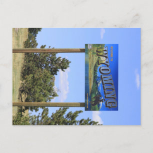 Wyoming State Line Sign Briefkaart