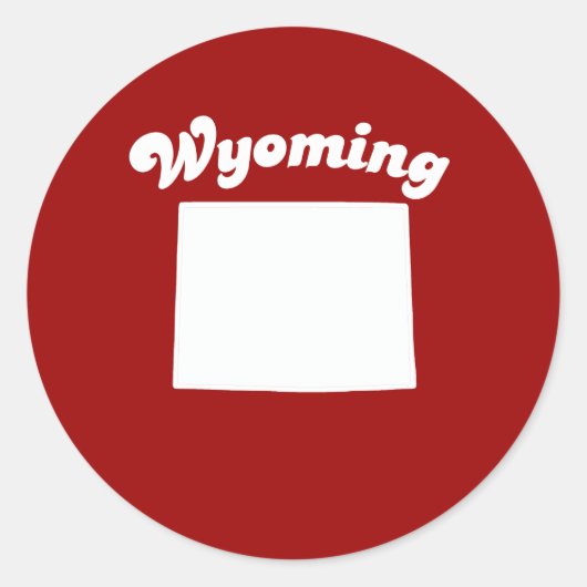 WYOMING STATE MOTTO T-SHIRT T-shirt Ronde Sticker (Voorkant)