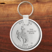 Wyoming State Quarter Sleutelhanger (Voorkant)
