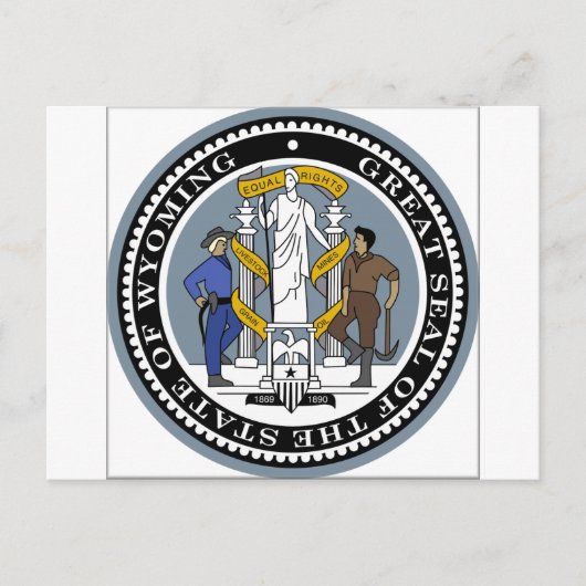 Wyoming State Seal Briefkaart (Voorkant)