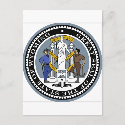 Wyoming State Seal Briefkaart (Voorkant)