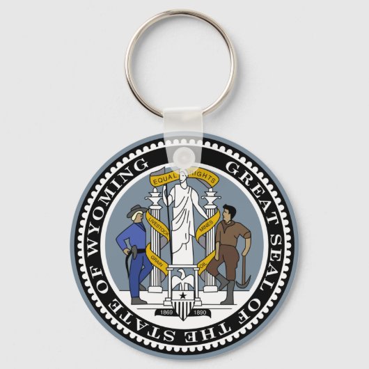 Wyoming State Seal Sleutelhanger (Voorkant)