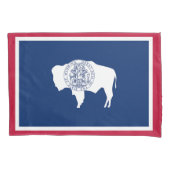 Wyoming State Vlaggendruk Patriottisch Kussensloop (Voorkant)