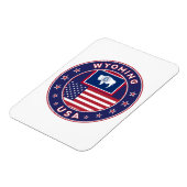 'Wyoming sticker, telefoonbehuizing, canvas tas, k Magneet (Linkerzijde)