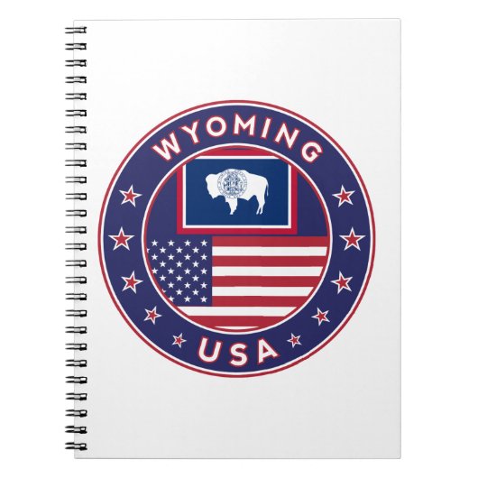 'Wyoming sticker, telefoonbehuizing, canvas tas, k Notitieboek (Voorkant)