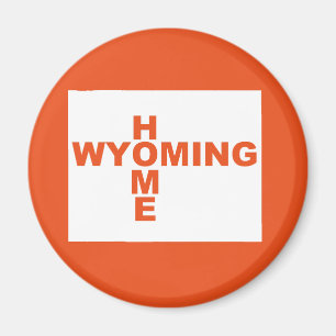Wyoming Thuis Weg Van Thuis Koelkastmagneet Magneet