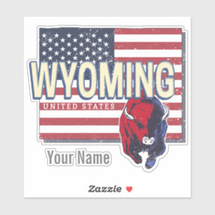 Wyoming United States Retro State Map Verenigde S Sticker