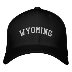 Wyoming USA Embroided Wool Pet Black