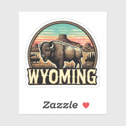 Wyoming USA Sticker (Vel)