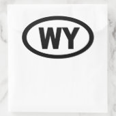 Wyoming - vel van 4 ovale auto stickers (Tas)