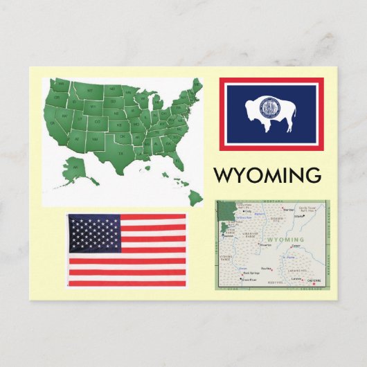 Wyoming, Verenigde Staten Briefkaart (Voorkant)
