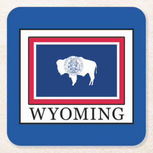 Wyoming Vierkante Kartonnen Onderzetter