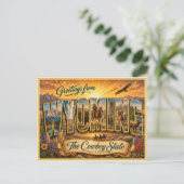 Wyoming Vintage Message De Carte Postale (Debout devant)