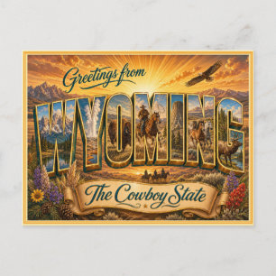 Wyoming Vintage Message De Carte Postale
