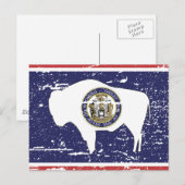 WYOMING-vlag Briefkaart (Voorkant / Achterkant)