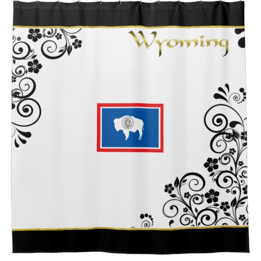 Wyoming vlag douchegordijn (Voorkant)