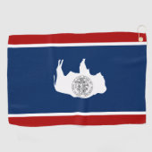 Wyoming vlag golfhanddoek (Horizontaal)