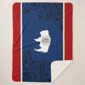 Wyoming vlag sherpa deken (Voorkant)