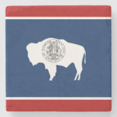 Wyoming vlag stenen onderzetter (Voorkant)