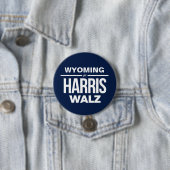 Wyoming voor Harris Walz Ronde Button 7,6 Cm (In situ)