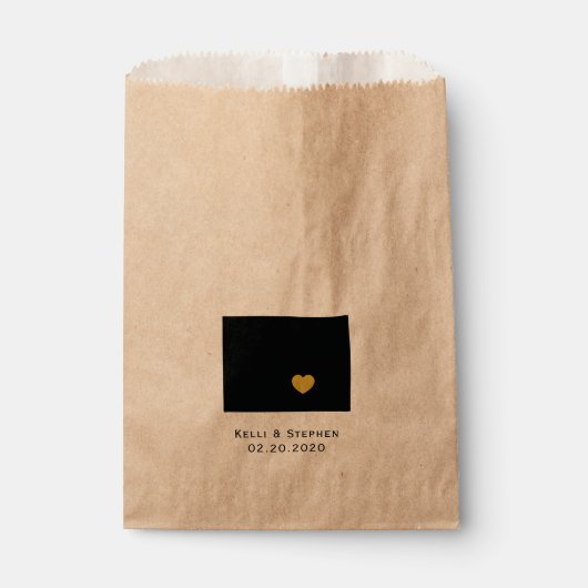 Wyoming Wedding Favor Treat Sacks, Sacs Cadeaux (Devant)