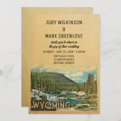 Wyoming Wedding Invitation  Natuur Kaart (Voorkant / Achterkant)