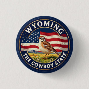🏔️ Wyoming Weideleeuwerik Cowboy-erfgoed Ronde Button 3,2 Cm