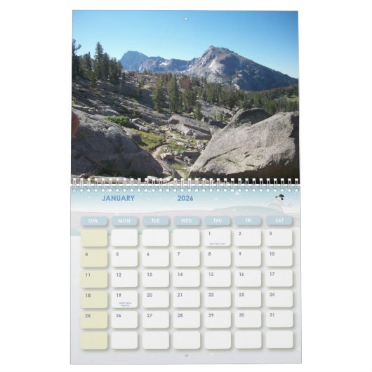 Wyoming Wind Rivers Mountain Rang Kalender (Jan 2026)