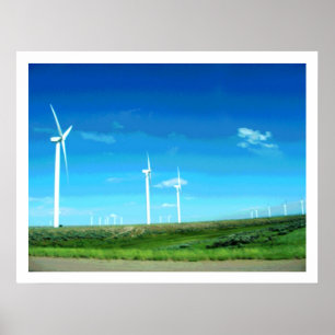 Wyoming Wind Turbines II Afdrukken Poster