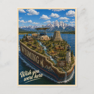 Wyoming Wish You Were Here State Serie Briefkaart