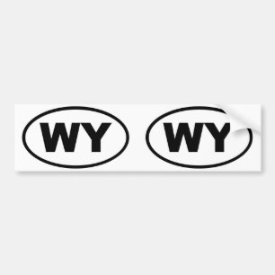Wyoming WY oval Bumpersticker