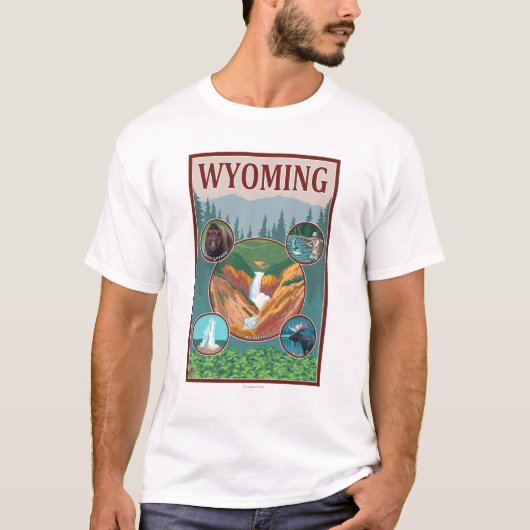 Wyoming Wyoming Collage T-shirt (Voorkant)