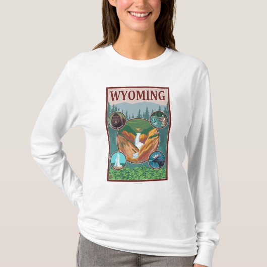 Wyoming Wyoming Collage T-shirt (Voorkant)