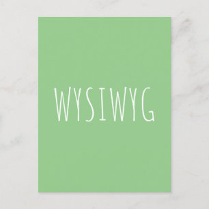 WYSIWYG BRIEFKAART