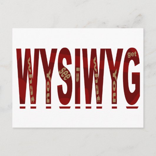 WYSIWYG BRIEFKAART (Voorkant)