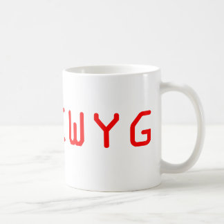 WYSIWYG Wat je ziet is wat je krijgt Koffiemok
