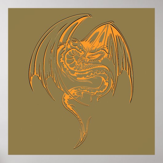 Wyvern Dragon zijn fantasy Mythical Creaters Poster (Voorkant)
