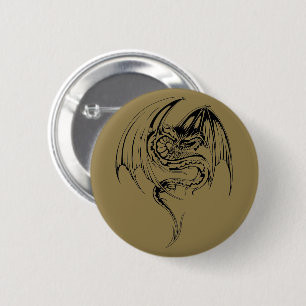Wyvern Dragon zijn fantasy Mythical Creaters Ronde Button 5,7 Cm