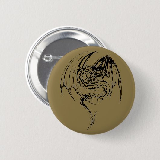 Wyvern Dragon zijn fantasy Mythical Creaters Ronde Button 5,7 Cm (Voorkant /achterkant)