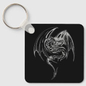Wyvern Dragon zijn fantasy Mythical Creaters Sleutelhanger (Voorkant)