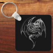 Wyvern Dragon zijn fantasy Mythical Creaters Sleutelhanger (Voorkant)