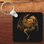 Wyvern Dragon zijn fantasy Mythical Creaters Sleutelhanger (Voorkant)
