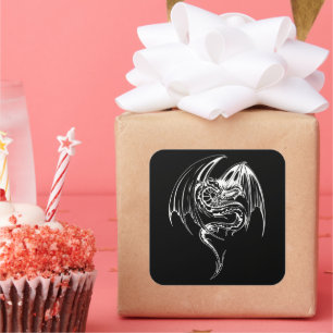 Wyvern Dragon zijn fantasy Mythical Creaters Vierkante Sticker