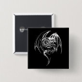 Wyvern Dragon zijn fantasy Mythical Creatures Pinb Vierkante Button 5,1 Cm (Voorkant /achterkant)