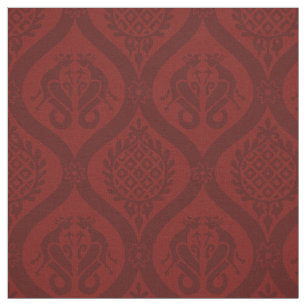 Wyvern Ogee, diep rood Stof